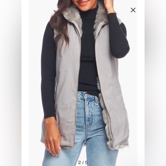 Plus Size faux fur vest - Picture 3 of 9